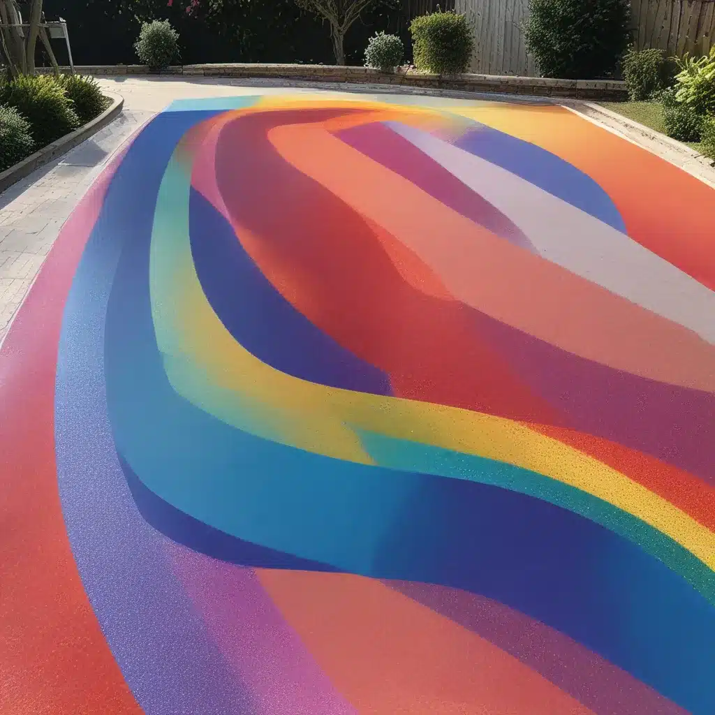 Radiant Rainbows: Vibrant Resin Driveway Designs